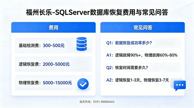 福州长乐SQL Server数据库恢复多少钱？收费标准与常见问题解答