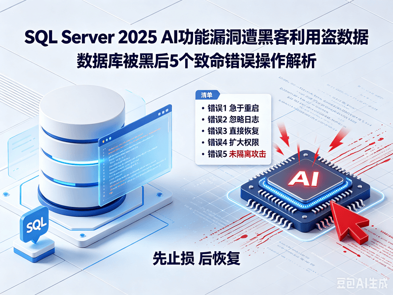SQL Server2025 AI功能漏洞遭黑客利用盗数据，数据库被黑后5个致命错误操作解析