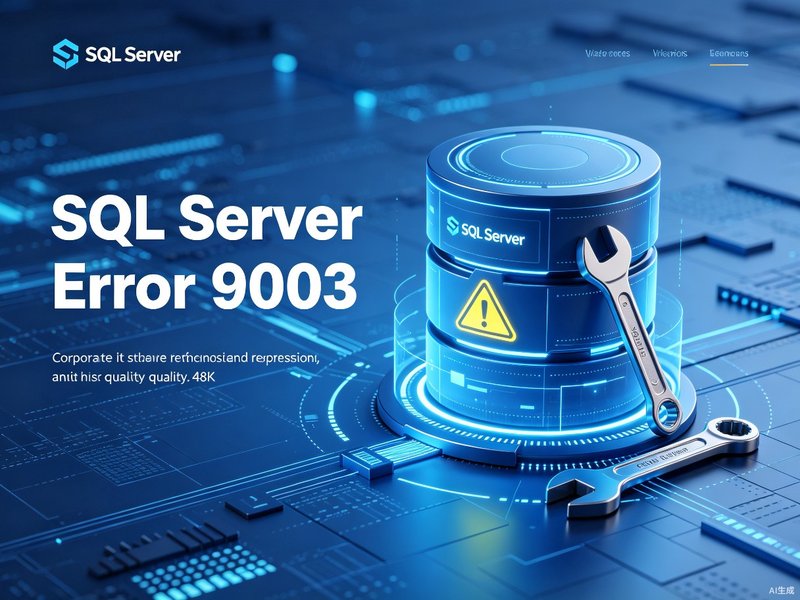 SQL Server报错9003数据库损坏修复方案详解 SQL Server报错9003数据库损坏修复方案详解
