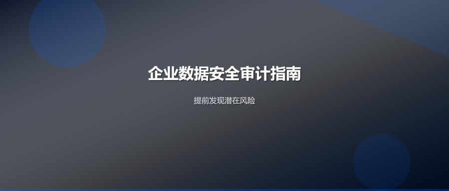 企业数据安全审计要点与潜在风险排查实操指南