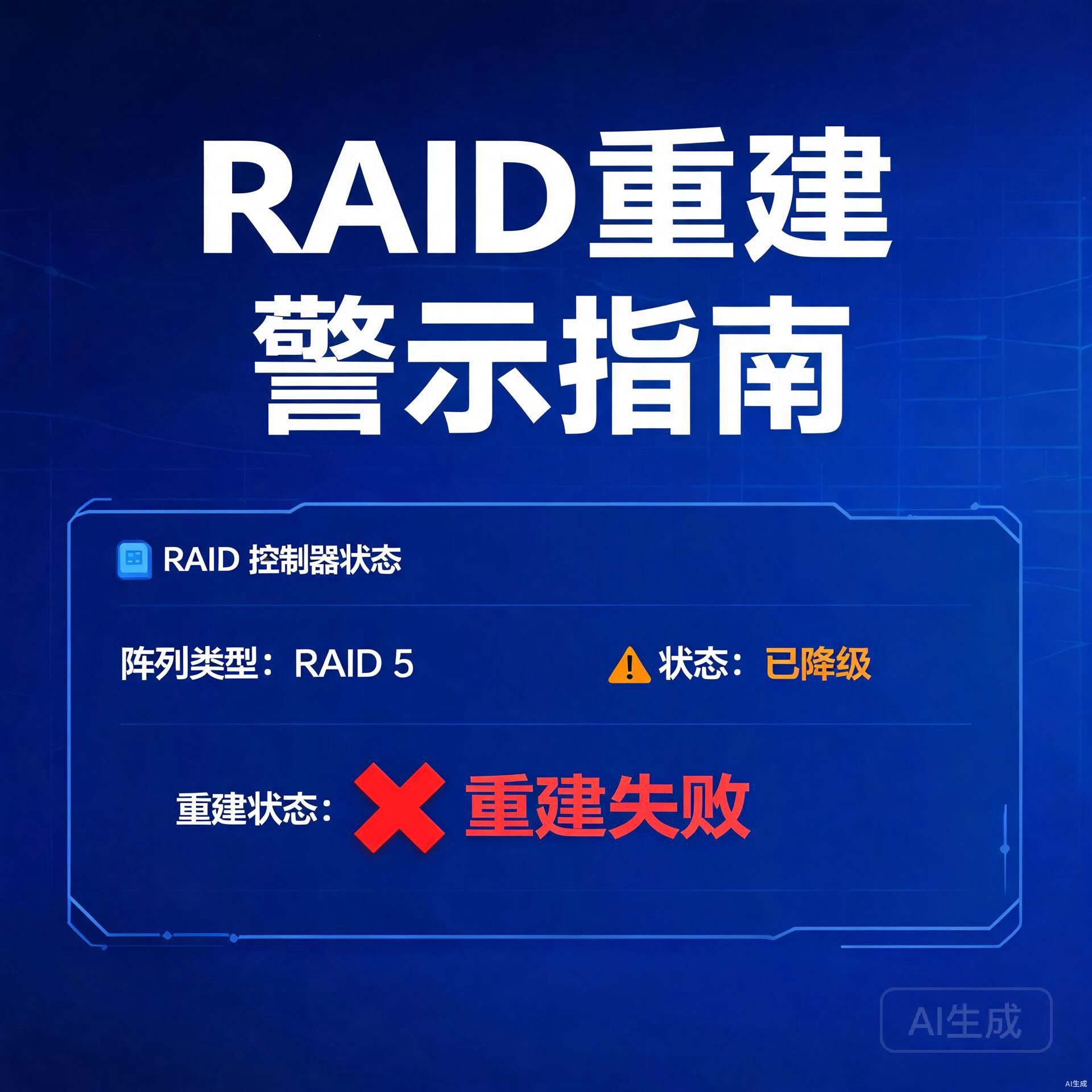RAID阵列硬盘掉线后强行重建等于彻底数据丢失,正确处理流程详解