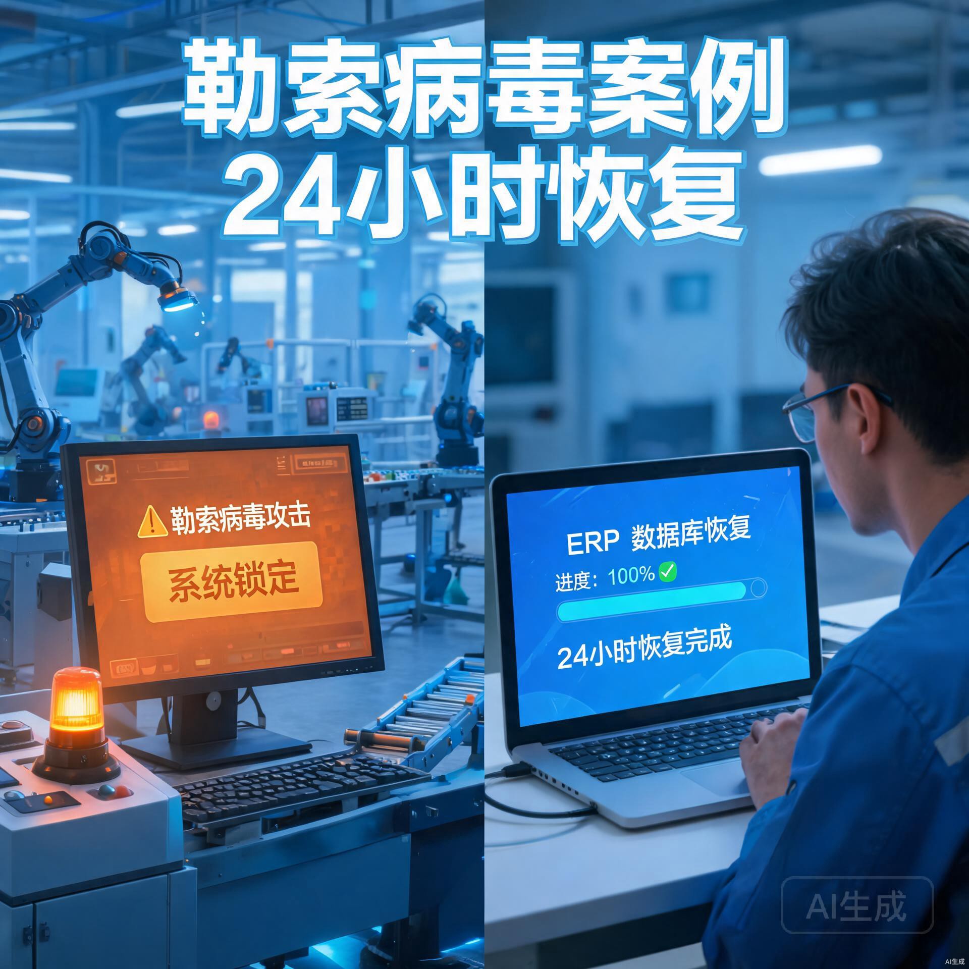 厦门制造企业遭.eight勒索病毒攻击,专业团队24小时恢复ERP数据库