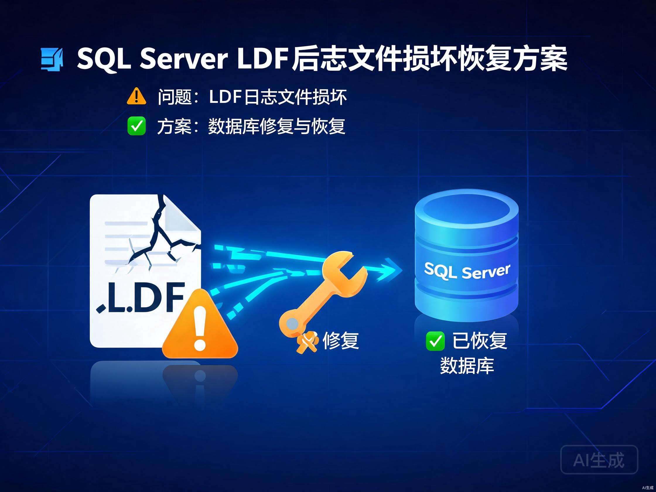 SQL Server ldf日志文件损坏的数据库恢复方法与修复方案