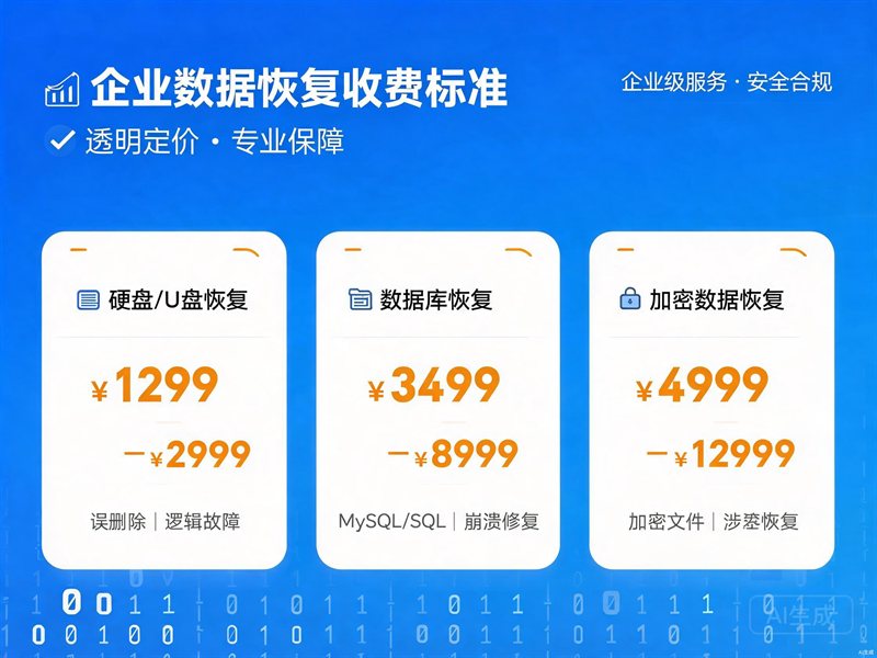 数据库恢复多少钱2026年收费标准与影响价格的关键因素详解