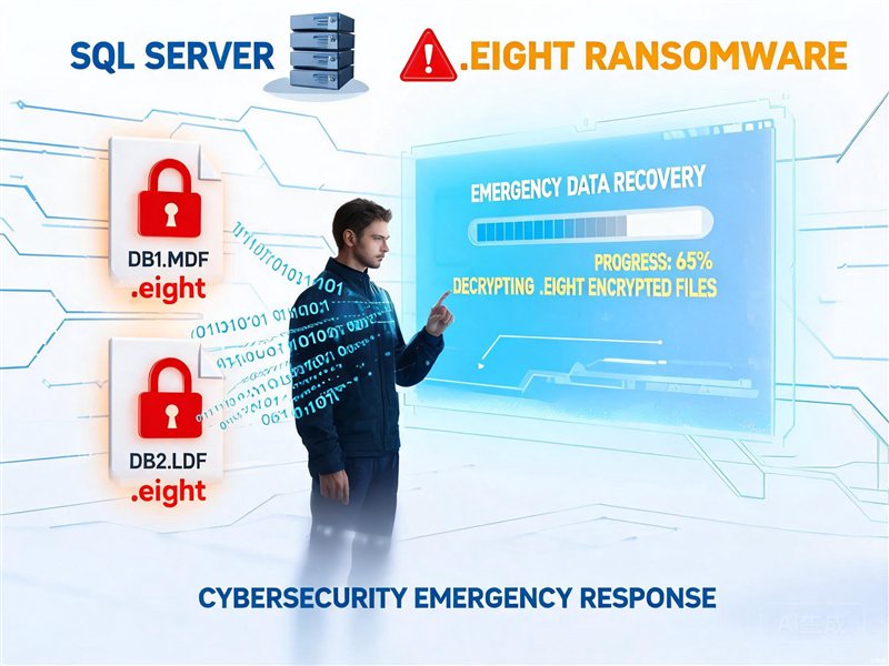 SQLServer被.eight勒索病毒加密应急响应：厦门数据库解密恢复方案