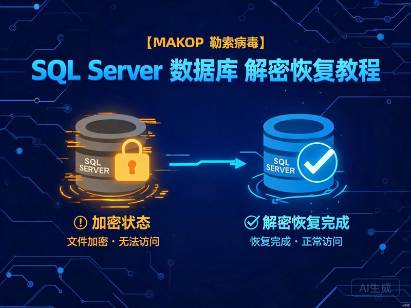 makop勒索病毒加密SQL Server数据库解密恢复完整教程