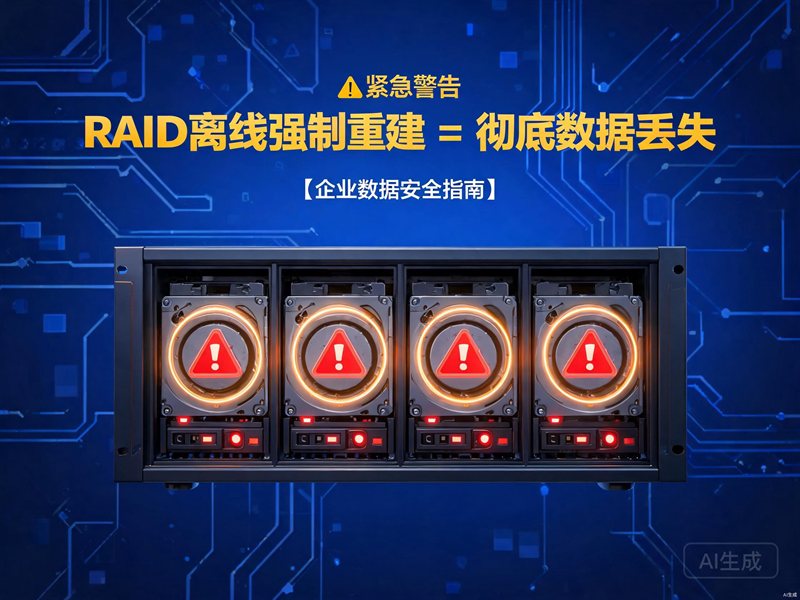 RAID阵列掉线后强行重建等于彻底丢失数据的避坑警示