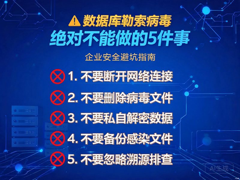 数据库中勒索病毒后这5个操作千万别做会永久销毁数据