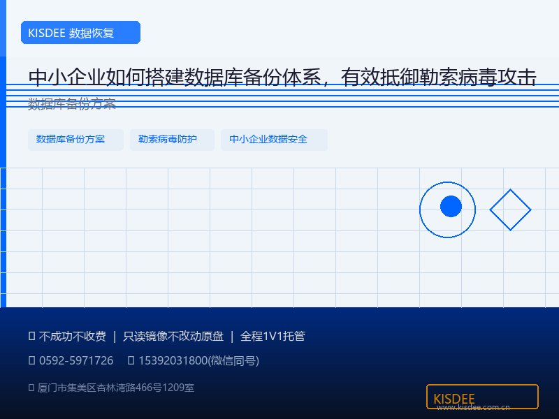 中小企业如何搭建数据库备份体系，有效抵御勒索病毒攻击