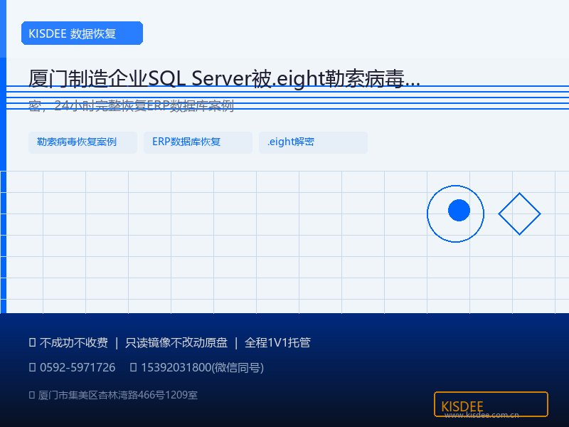 厦门制造企业SQL Server被.eight勒索病毒加密，24小时完整恢复ERP数据库案例