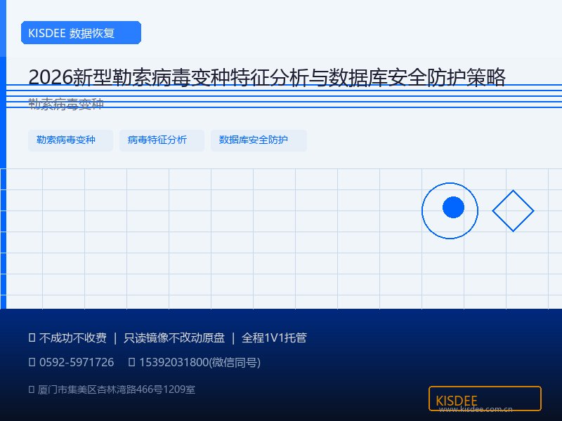 2026新型勒索病毒变种特征分析与数据库安全防护策略
